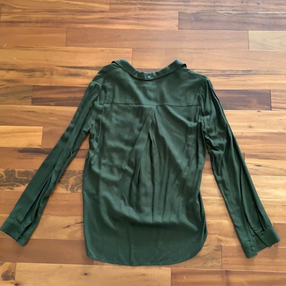 Dark Green Button Down - image 4